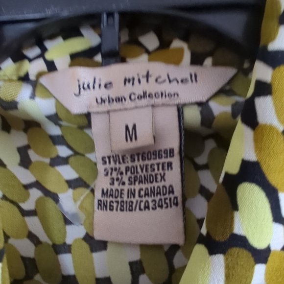 Julie Mitchell Urban Collection Multicolor "Silky" Long Sleeve   Top Size Medium - Picture 3 of 12